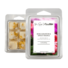 Load image into Gallery viewer, Rose Geranium &amp; Sweet Orange Soy Wax Melts with 100% Pure Essential Oil
