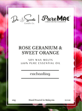 Load image into Gallery viewer, Rose Geranium &amp; Sweet Orange Soy Wax Melts with 100% Pure Essential Oil
