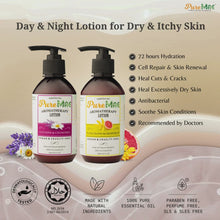 Load and play video in Gallery viewer, PureMAE Day &amp; Night Lotion for Dry &amp; Itchy Skin, Dermatologically Tested (2x250ml)
