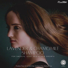 Load and play video in Gallery viewer, PureMAE Lavender &amp; Chamomile Shampoo for Coloured Hair, Hair Growth &amp; Strengthening (250ml)
