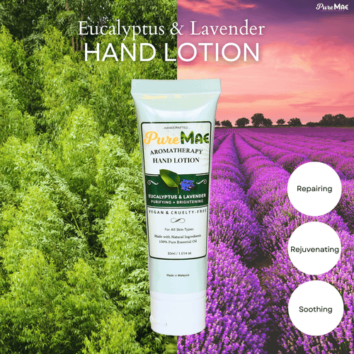 PureMAE Eucalyptus & Lavender Hand Lotion for Repair, Purification & Rejuvenation (30ml)