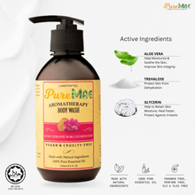 Load image into Gallery viewer, PureMAE Aromatherapy Rose Geranium &amp; Cedarwood Body Wash
