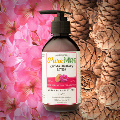 PureMAE Aromatherapy Rose Geranium & Cedarwood Lotion